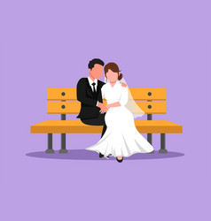 Character Flat Drawing Romantic Married Couple