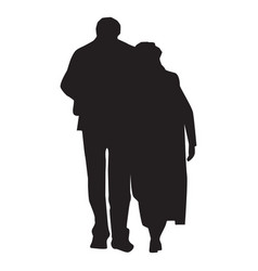 Couple Walking Together Silhouette