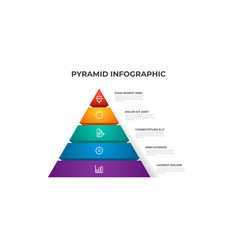 Pyramid Infographic Template With 5 List