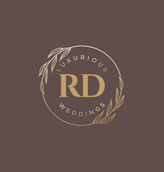 Rd Initials Letter Wedding Monogram Logos