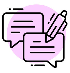 Write Review Icon Survey And Feedback Modern