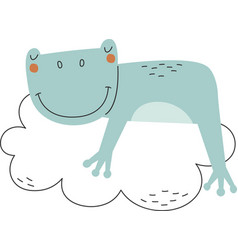 Frog Sleeping On Cloud