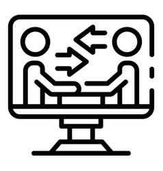 Online Internship Icon Outline Style