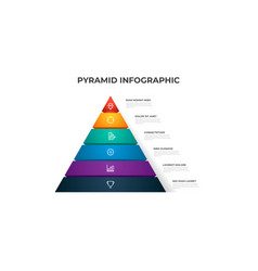 Pyramid Infographic Template With 6 List