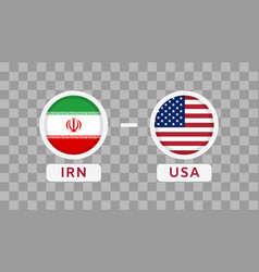 Iran Vs Usa Match Design Element Flags Icons