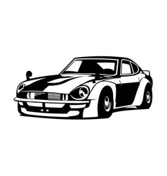 Japanese Classic Sports Car Isolated On A White