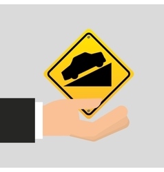 Road Sign Steep Decline Icon