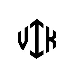 Vik Letter Logo Design With Polygon Shape