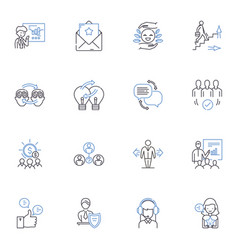 Cybersecurity And Data Privacy Line Icons