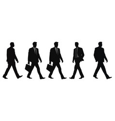 Silhouette Business People Walking