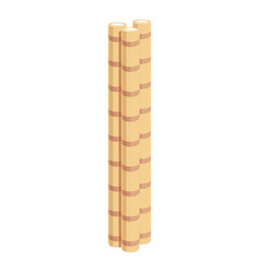 Straw Wafer Rolls Icon Cartoon Stick Roll