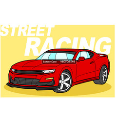 Red Street Racing Car