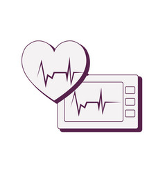 Heart Cardiology With Ekg Machine