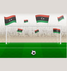 Libya Football Team Fans With Flags Of