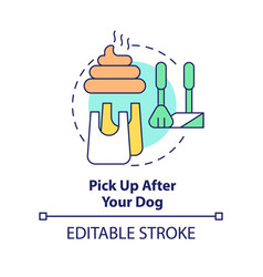 Pick Up After Your Dog Concept Icon