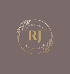 Rj Initials Letter Wedding Monogram Logos