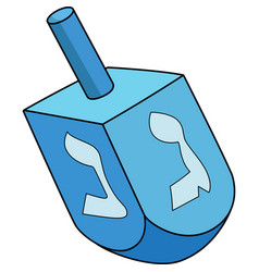 Hanukkah Dreidel Cartoon Colored Clipart