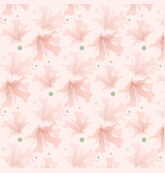 Pattern With Transparent Delicate Flowers