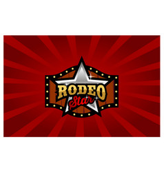 Rodeo Sign Board Game Country Western Cowboy Logo