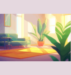 Sunny Living Room Interior Flat