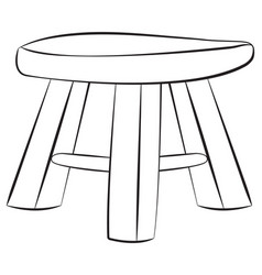 Black And White Line Art Of A Stool