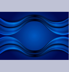 Dark Blue Abstract Smooth Wavy Background