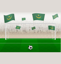 Mauritania Football Team Fans With Flags