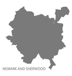 Newark And Sherwood Grey District Map East