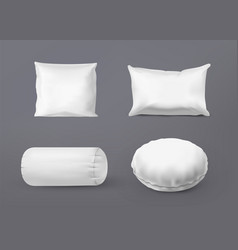 Realistic Pillows Square And Round Cushions