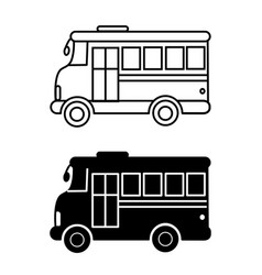 School Bus Icons Classic Transport Education