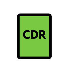 Cdr File Icon Line Isolated On White Background