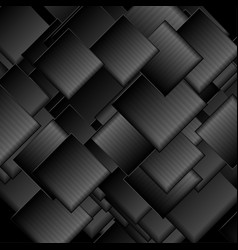 Dark Grey Glossy Striped Squares Abstract