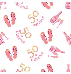 Fifty And Fabulous Seamless Pattern