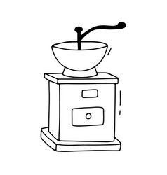 Hand Drawn Manual Coffee Grinder Coffee Mill