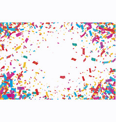 Vibrant Confetti In White Background