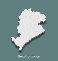 3d Isometric Map Of Belo Horizonte Is A City