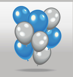 Blue And Gray Balloons Helium