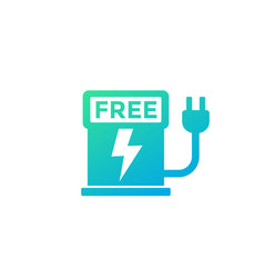 Car Charging Station Icon Free Of Charge