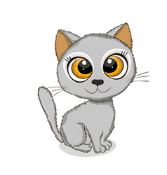 Cute Cats Isolated Funny Characters Flat