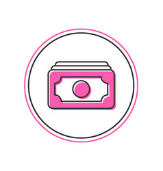 Filled Outline Stacks Paper Money Cash Icon