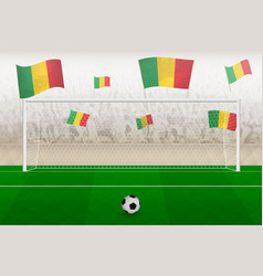 Mali Football Team Fans With Flags Of