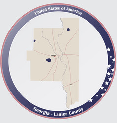 Map Lanier County In Georgia