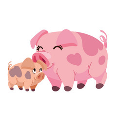 Pig Mother With Baby