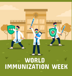 Three Doctors On Immunization Week Service