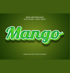 3d Mango Editable Text Effect With Green Color