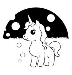 Cute Cartoon Unicorn Cute Magic Animal Character