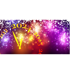 New Year 2024 Countdown Clock Over Purple