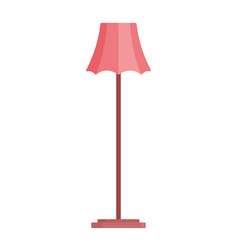 Torchere Floor Lamp On High Pole With Pink Shade