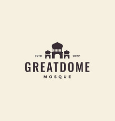 Big Dome Mosque Vintage Hipster Logo