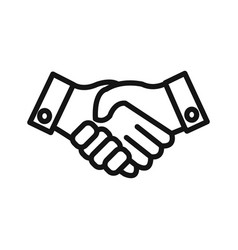 Business Agreement Handshake Icon Linear Graphics